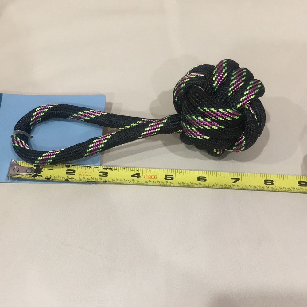 NWT Dog Rope Knot Toy Black Purple Green - Picture 5 of 6